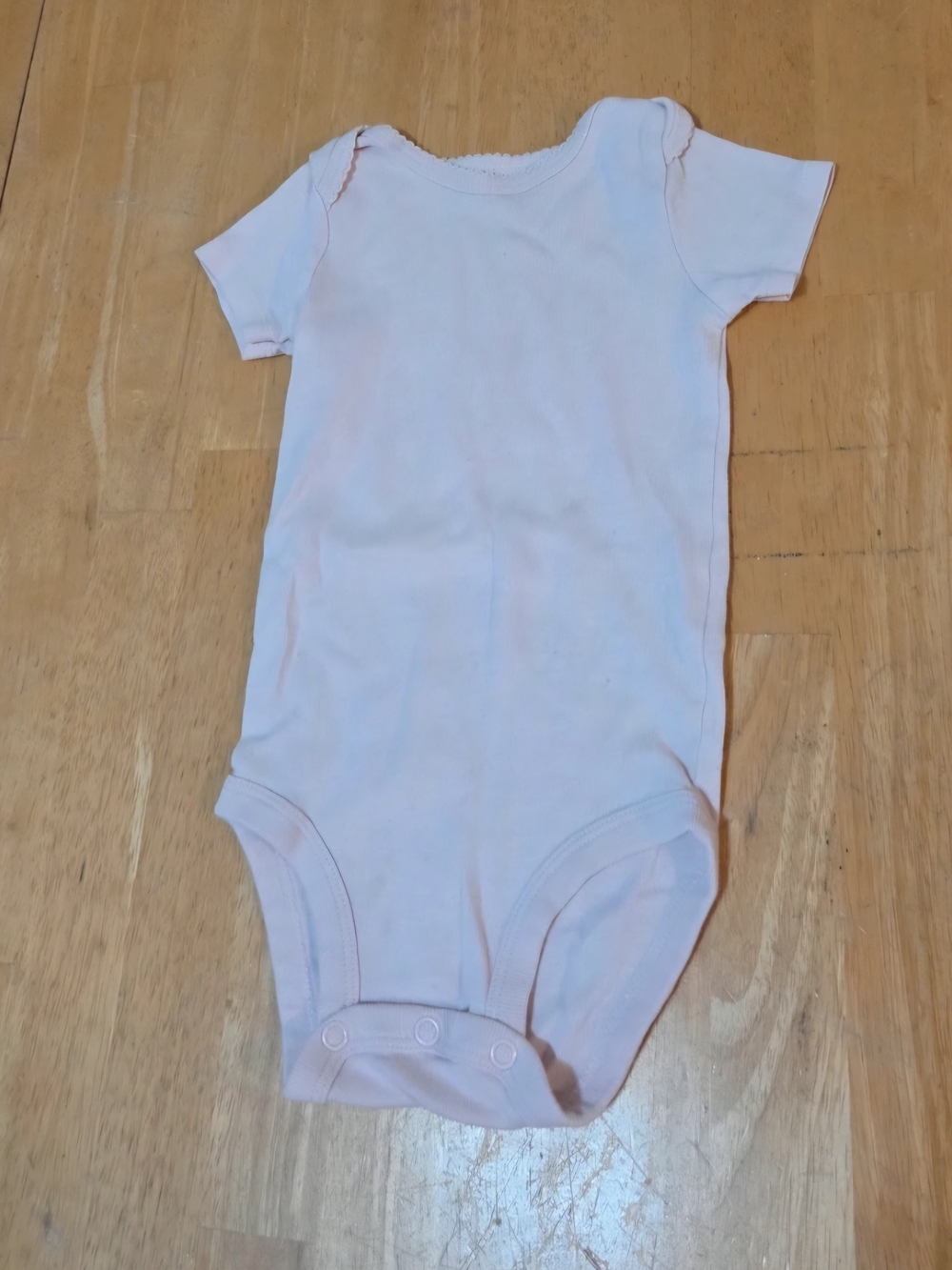Carter's Light Pink Short-Sleeve Baby One-Piece Bodysuit